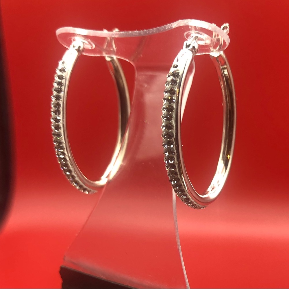 Crystal Hoop Earrings ✨NWT✨